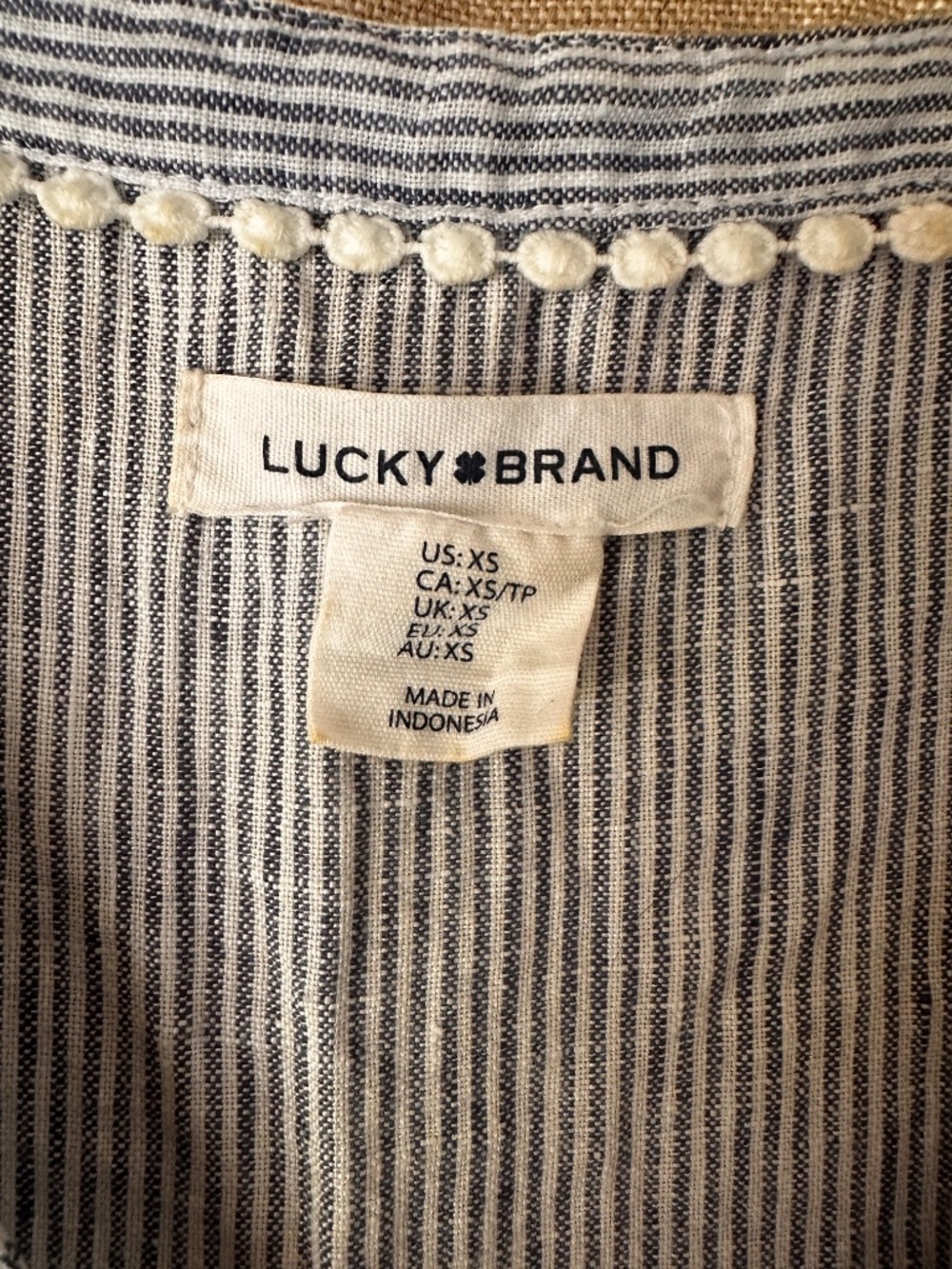 Summer Fun.  Cute blue and white pinstripes linen sundress. - Picture 5 of 5